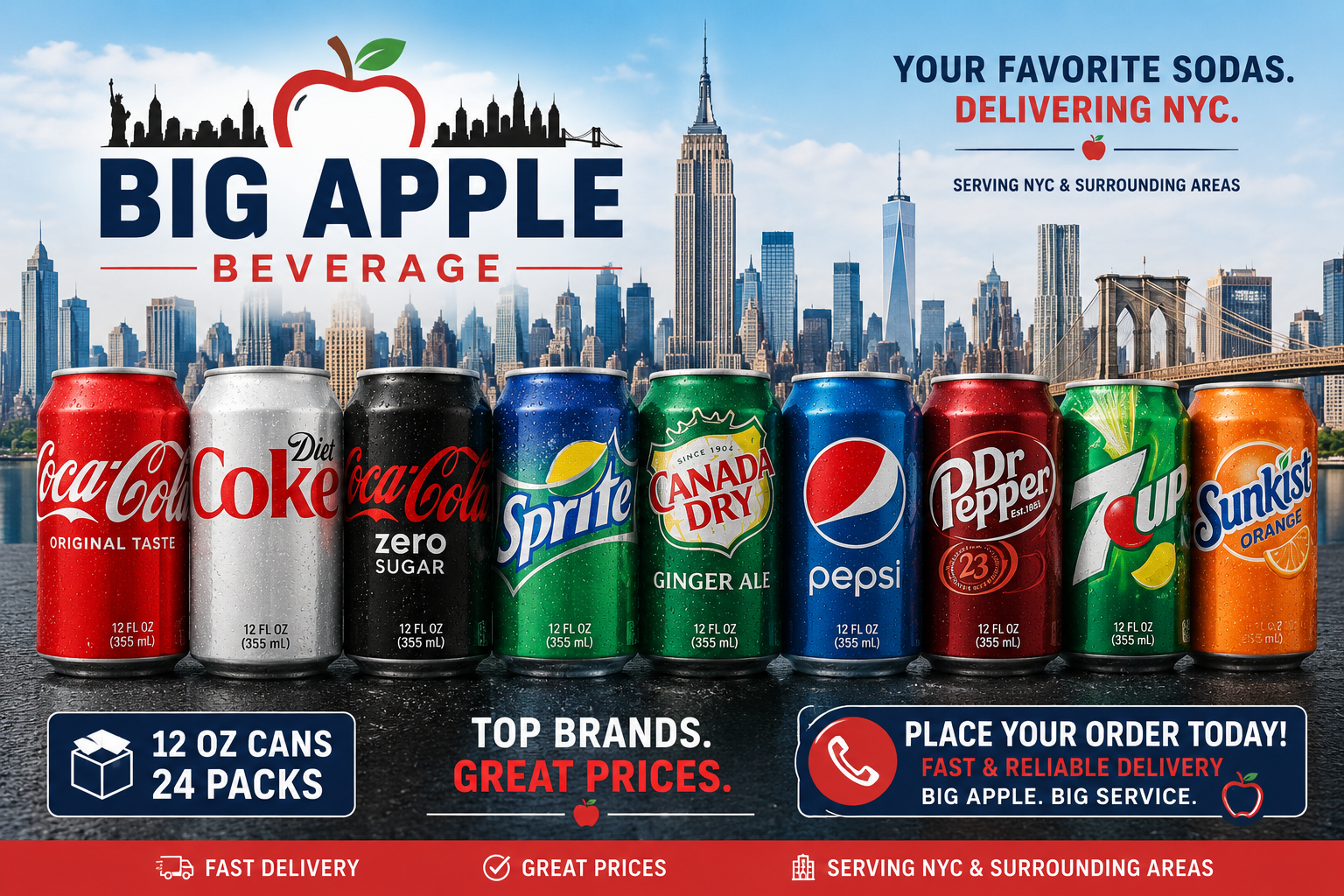 12 ONZ CAN SODAS