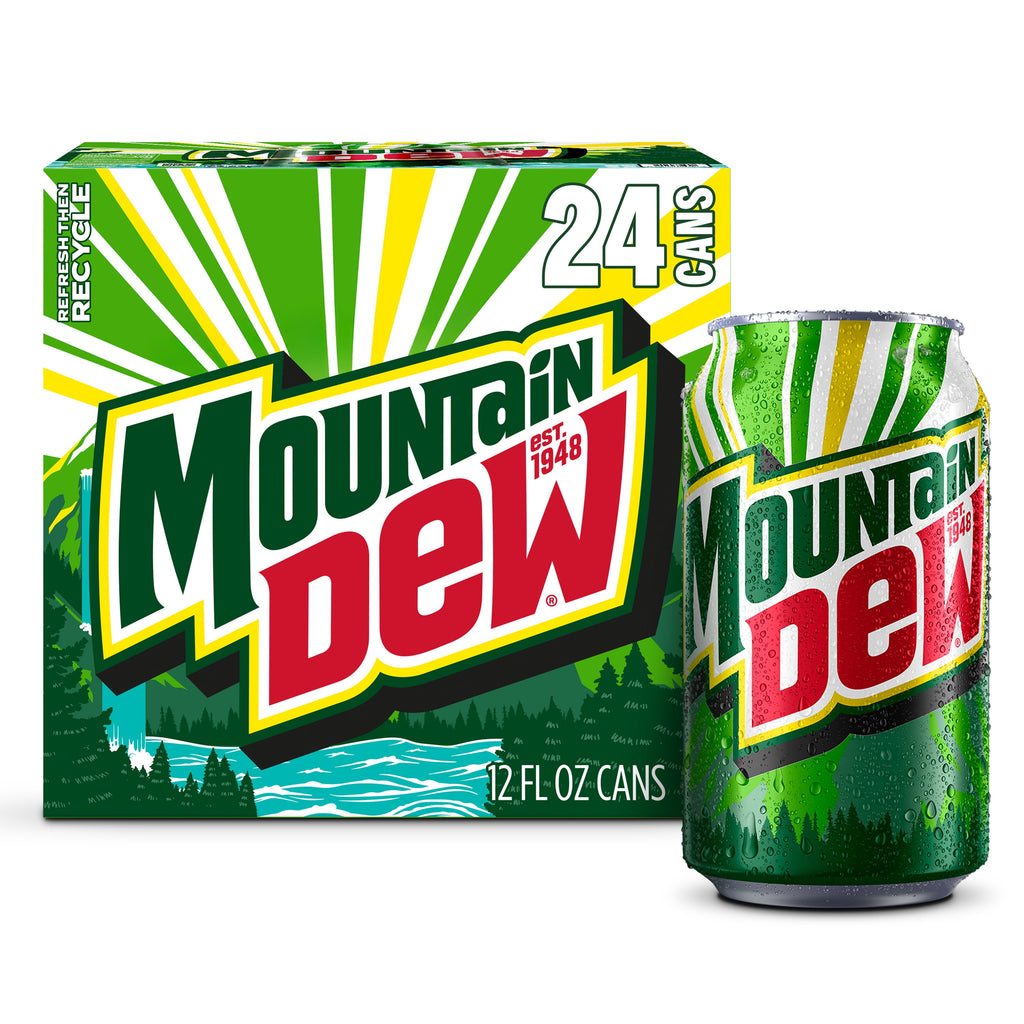 Mountain Dew Citrus Soda 12oz Cans 24 Pack