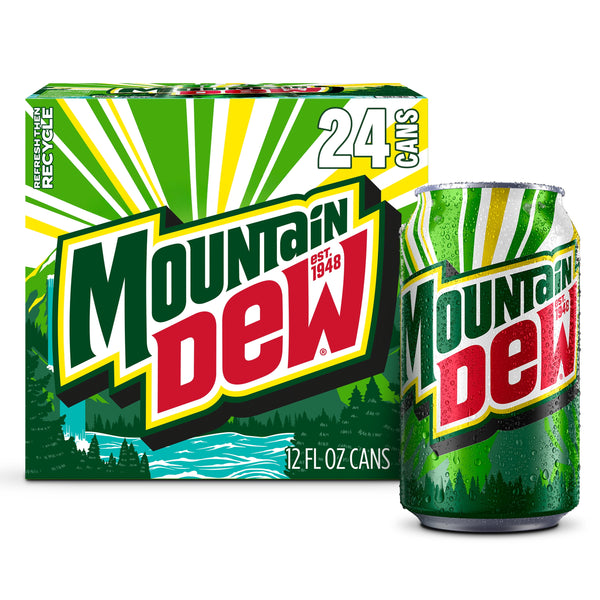 Mountain Dew Citrus Soda 12oz Cans 24 Pack