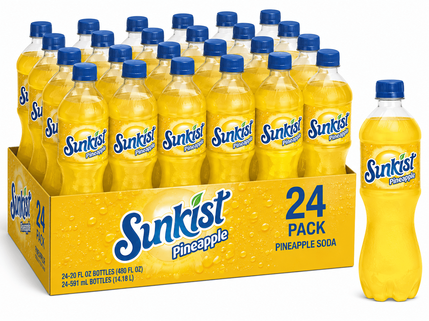 Sunkist Pineapple Soda 24 Pack